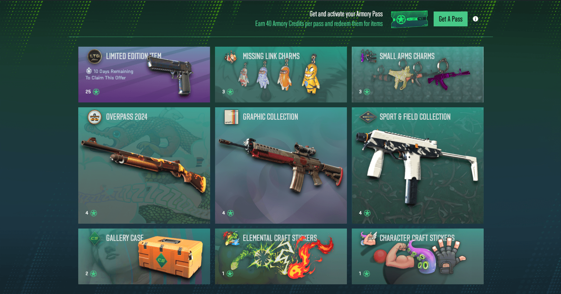 CS2 Armory Pass dashboard and investment tools