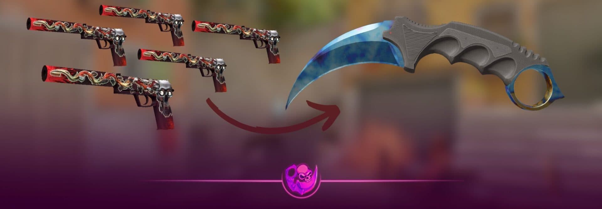 Knife trade up crafting system in CS2